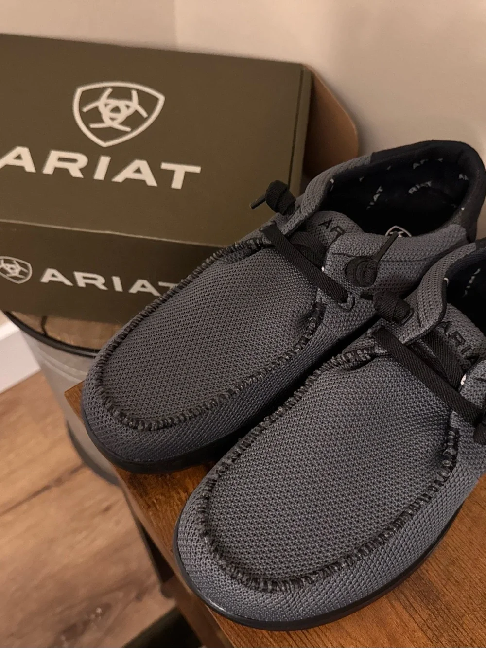 Ariat Men's Slip-On Loafers in Dark Gray…Wide-Width